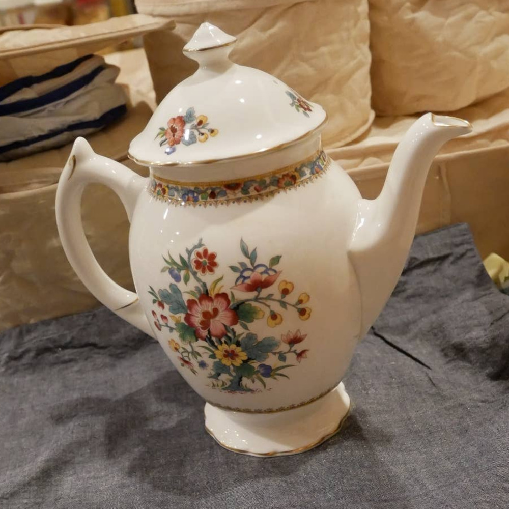 COALPORT MING ROSE COFFEE POT
